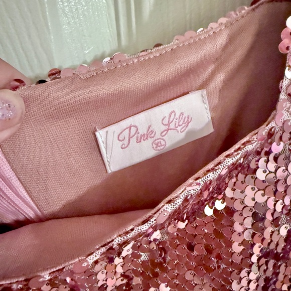 Pink Sequin Dress - Picture 4 of 4